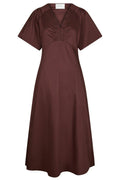 Illana Poplin Dress | Burgundy