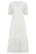 Naya Anglaise Pleat Dress 36471 | White
