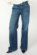 Candia Peach Jeans Long | Long Dark Blue
