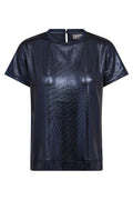 Nivola O-Neck Metallic Tee  |  Salute Navy