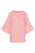 Putte Shirt | Orange Fuxia Stripe