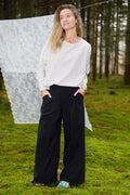 Davina Wideleg Pant | Black
