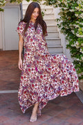 Luna Maxi Frill Skirt | Vivid Rouge