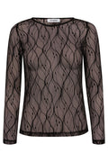 Mercy Mesh O-Blouse 33187 | Dark Brown