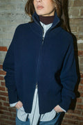 Amity Zip Knit Cardigan |  Maritime Blue