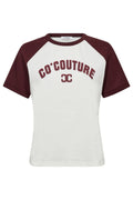 Edge Block Tee | Offwhite Winered