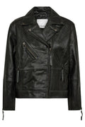 Floyd Crop Leather Jacket 30299 | Black
