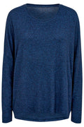 Lora Ls Blouse |  Navy Melange