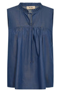 Solandra Sl Denim Blouse |  Mid Blue