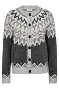 Merla Cardigan 204851 | Dark Grey Mel Light Grey Mel