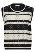 Hoopa Knit Top 32187 | Offwhite Black