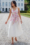 Sanni Flower Print Dress | Ivory