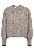 Coralie Bow Ls Rib Knit 32157 | Walnut