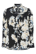 Gina Shirt | Blurred Graphic Azurine