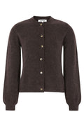 Allison O-Neck Cardigan Knit | Chocolate Plum Mel