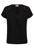 Dayo V-Neck Tee |  Black