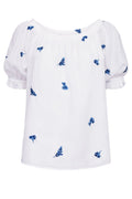 Stream Blouse 206178 | Brilliant White Deep Ultrama