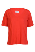 Ulla Ss Vneck Tshirt | Coral