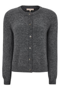Allison O-Neck Cardigan Knit | Medium Grey Mel