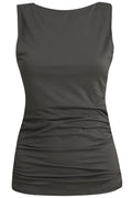 Alma Turn Top | Dark Grey