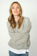 Mape O-Neck Knit |  Grey Melange
