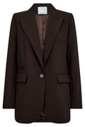 Vola Single Oversize Blazer 30050 | Dark Brown