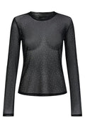 Mesh Ls Sparkle Tshirt | Black Diamond Dot
