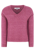 Srallison V-Neck Knit | Rose Wine Melange