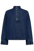 Azmina Denim Placket Blouse 35948 | Denim Blue
