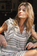 Jayla Stitch Print Top | Natural