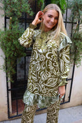 Tia Ls Frill Dress | Army