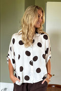 Mabel Shirt Blouse | Off White Dot