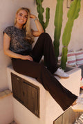 Alma Wide Pants | Mocca