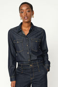 Natalie Denim Shirt |  Dark Blue