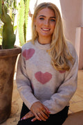 Fro Heart Pullover | Ivory Rose Heart