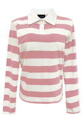 Polo Ls Shirt | Rosa White Stripe