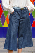 Box Culotte Pant | Navy Denim
