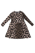 Alma Ls Babydoll Dress (Kids) | Big Lux Leo Fossil