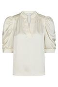 Roella Heavy Sateen Blouse | Pearl