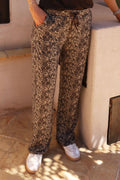 Alma Wide Pants | Mocca Brown Lace