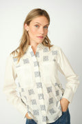Weina Geo Shirt |  Ecru
