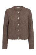 Pointelle Cardigan | Walnut