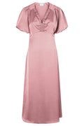 Illana Heavy Sateen Dress | Evening Rose