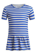 Alma Frill T Shirt (Kids) | Stripe Ivory Cobolt