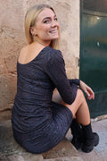 Alma Ls Turn Dress | Dark Grey Lala