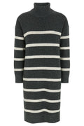 Sremerald Rollneck Dress Knit | Dark Grey Melange