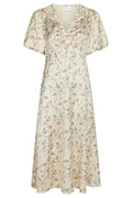 Illana Flower Print Dress | Creme