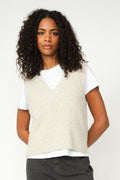 Zhara Thyra Knit Vest |  Light Grey Melange