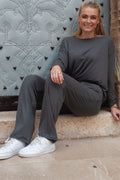 Alma Wide Pants | Dark Grey