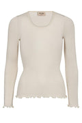 Elaine Seamless Silk O-Ls Tee  |  Ecru